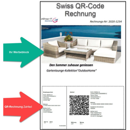 ESR Rechnungen mit Werbeblock